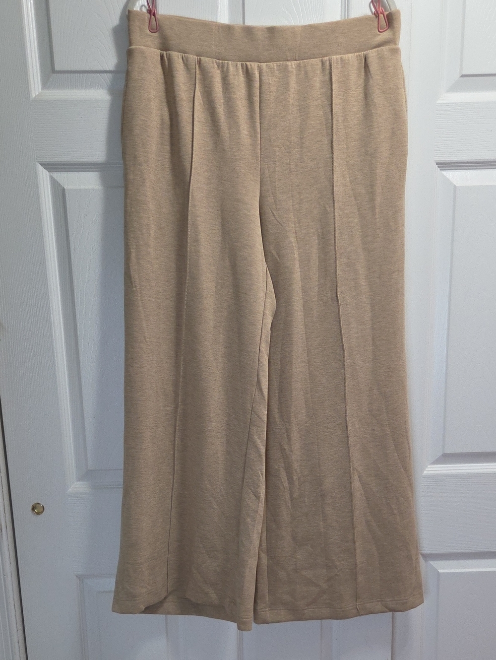 Lou & Grey Beige Wide Leg Pull-On Pants